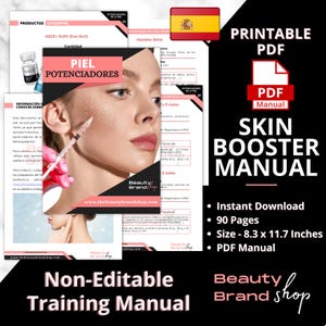 SPANISH Skin Booster Manual, Injectable Skin Boosters Training Manual, Profhilo, Mesotherapy, Training Guide, Beauty Training Resource