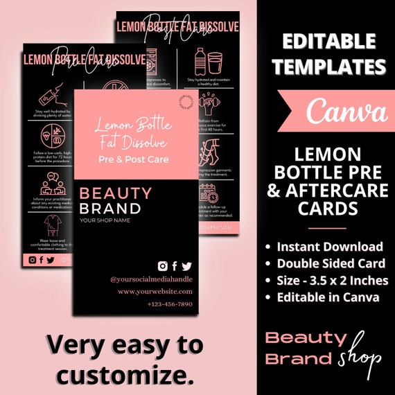 lemon bottle fat dissolve aftercare has landed here at @derma_beauty_clinic  Lemon Bottle is a new advanced lipolysis solution for the face and body. Lemon Bottle is a high-concentration solution that combines Riboflavin ( Fat Dissolve Care Cards, Lemon