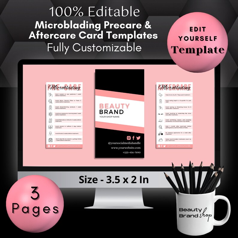 Microblading Precare Microblading Precare and Aftercare Templates, Microblading Aftercare ...