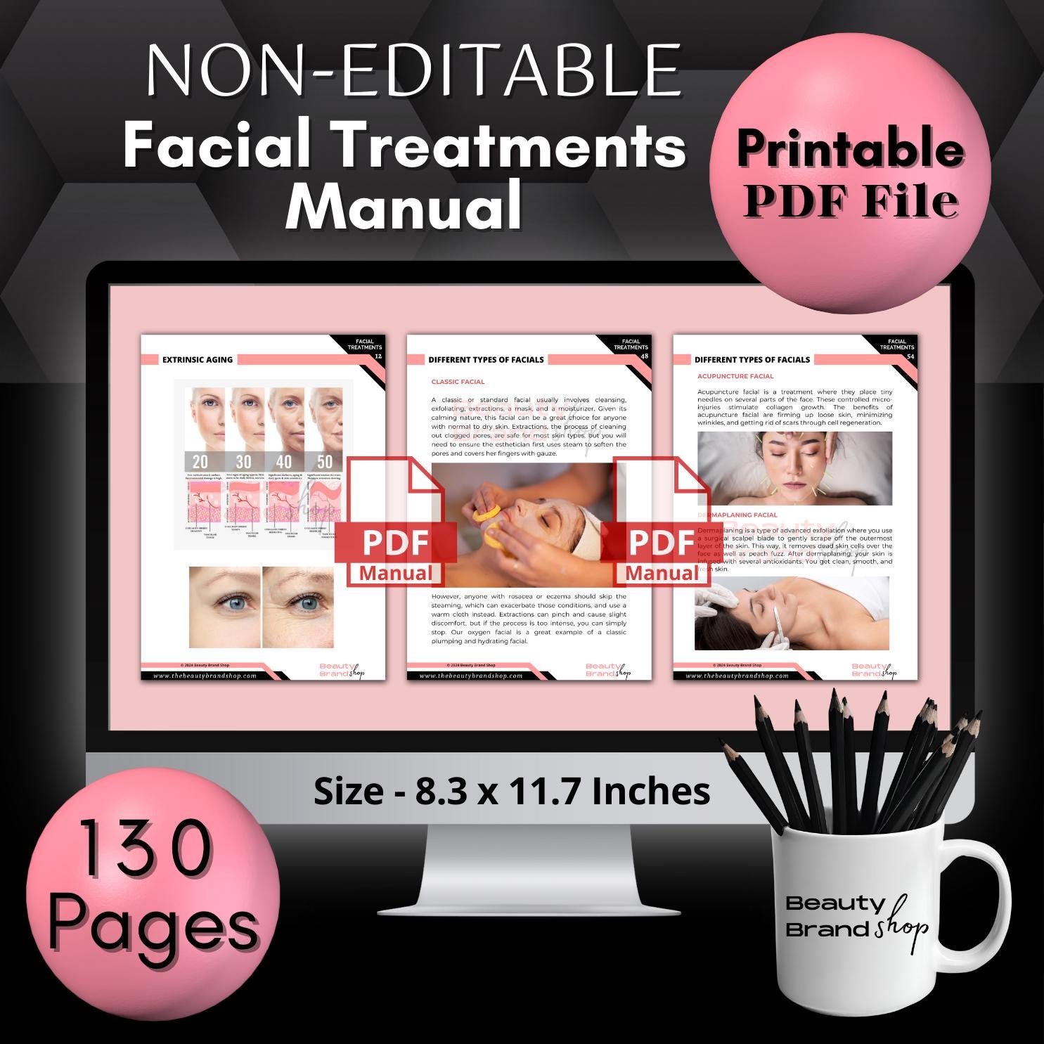 Facial Treatments Manual, Facial Skin Treatments Training Manual Guides ...