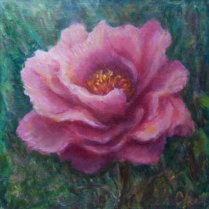 Peony Painting Original, Oil Painting of Flowers on Canvas, Peonies Art, Floral wall Art, Pink Home Decor Gifts