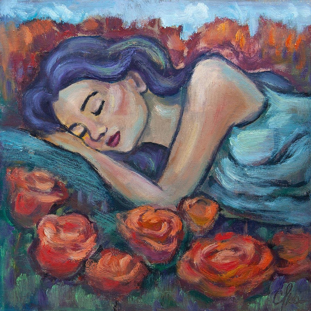 Original Oil on Canvas Expressive Figurative Artwork, Painting of