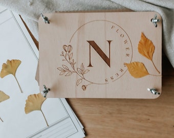 Kit de presse personnalisé pour plantes à fleurs, presse à fleurs, idée cadeau pour les amoureux de la nature, presse à fleurs artisanale pour enfants, album de scrapbooking pour presse à herbes