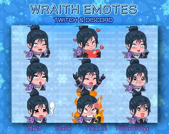 Emotes fantômes Apex Legends/Mignons fantômes Apex Legends/Chibi fantôme Apex Legends/Emotes twitch/Emotes chibi/Bundle d'émoticônes