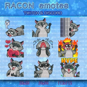raconEmotes/ racon  Chibi/ Emotes Discord/ Emotes Twitch/  Emotes