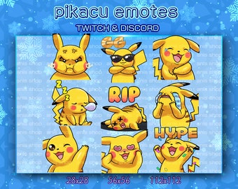 Pikachu Emotes/ PikachuChibi/ Emotes Discord/ Emotes Twitch