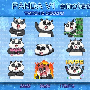 Panda Emotes/ Panda  Chibi/ Emotes Discord/ Emotes Twitch/  Emotes
