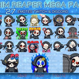 Grim Reaper Emotes  Grim Reaper Chibi/ Emotes Discord/ Emotes Twitch