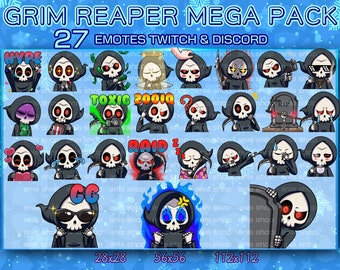 Grim Reaper Emotes  Grim Reaper Chibi/ Emotes Discord/ Emotes Twitch