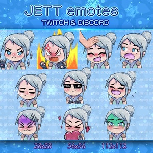 valorant jett emotes/ valorant jett cute/ valorant jett chibi/ emotes twitch/ emotes chibi/ emotes bundle
