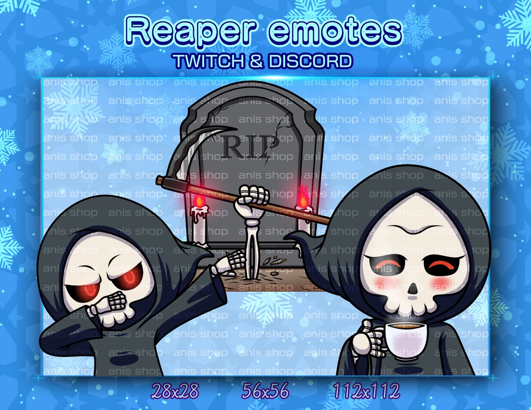 Grim Reaper Emotes/ Grim Reaper Chibi/ Emotes Discord/ Emotes Twitch