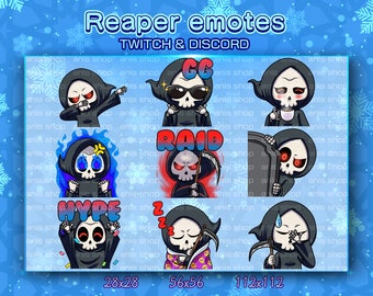 Grim Reaper Emotes/ Grim Reaper Chibi/ Emotes Discord/ Emotes Twitch