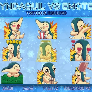 Cyndaquil v3 Emotes/ Cyndaquil Chibi/ Emotes Discord/ Emotes Twitch
