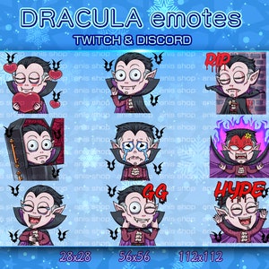 Dracula Emotes/ Devil Chibi/ Emotes Discord/ Emotes Twitch