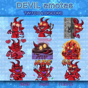 Devil Emotes/ Devil Chibi/ Emotes Discord/ Emotes Twitch