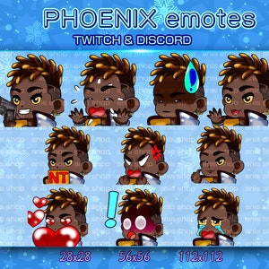valorant phoenix emotes/ valorant phoenix cute/ valorant phoenix chibi/ emotes twitch/ emotes chibi/ emotes bundle