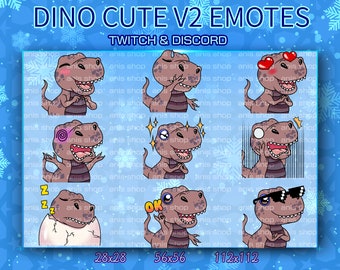 Emotes Dino 4 v2/ Dino Chibi/ Emotes Discord/ Emotes Twitch/dinossauro chibi