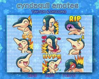 Cyndaquil Emotes/ Cyndaquil Chibi/ Emotes Discord/ Emotes Twitch