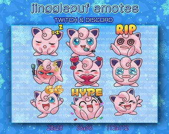 jingglepuf Emotes/ jingglepuf Chibi/ Emotes Discord/ Emotes Twitch