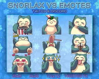 Snorlax Emotes/ SnorlaxChibi/ Emotes Discord/ Emotes Twitch