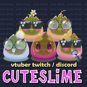 Live2d Vtuber Slime Cute Cutie  / Vtuber Discord/ Vtuber Twitch/ Vtuber Model for Commercial multiple colors Ready to Use Live2D Full Body