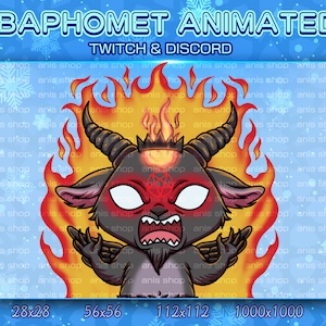 Animated baphomed Emotes/ baphomed Chibi/ Emotes Discord/ Emotes Twitch/ satanic emotes