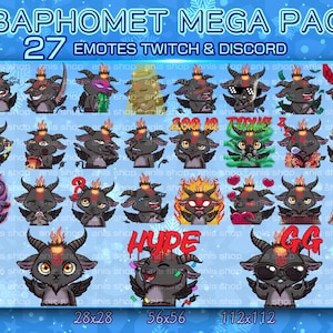 Emotki Baphometa/ Baphomet Chibi/ Emotki Discord/ Emotki Twitch