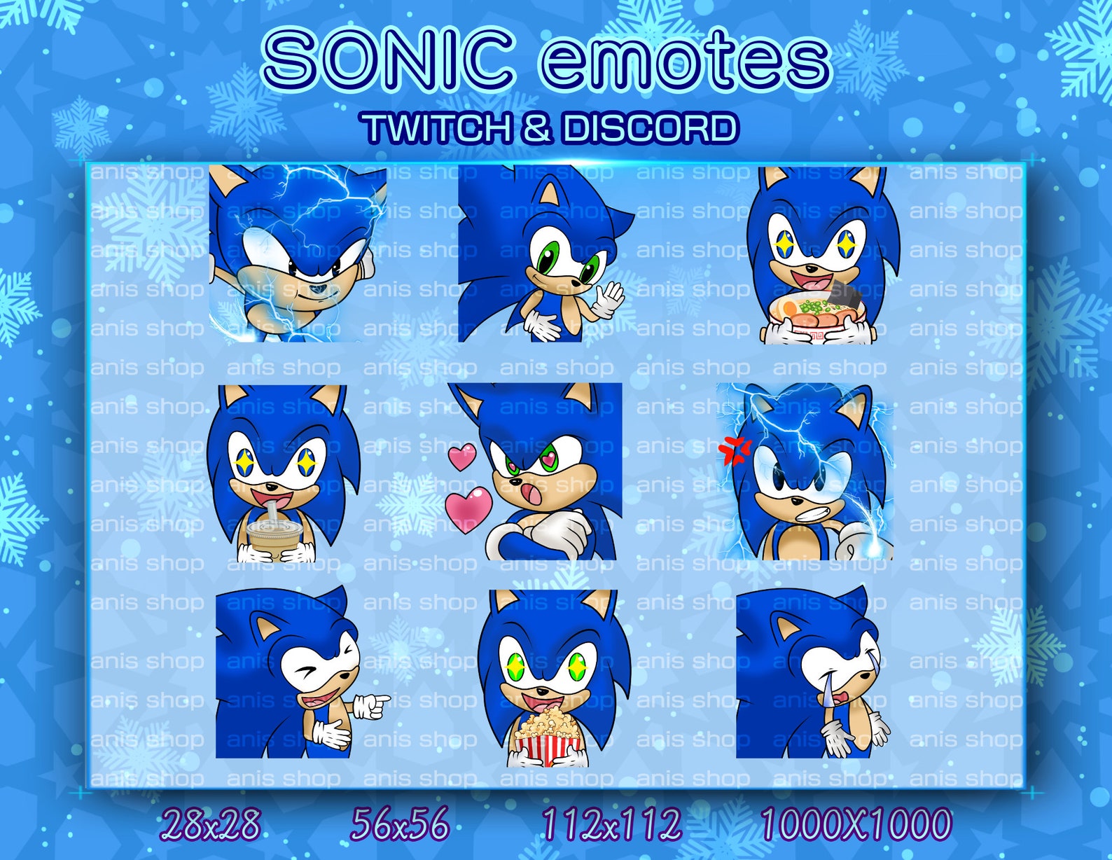 Sonic Emotes/ Sonic Chibi/ Emotes Discord/ Emotes Twitch/ - Etsy