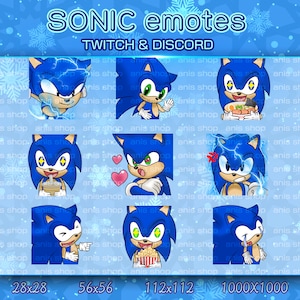 Sonic  Emotes/ Sonic Chibi/ Emotes Discord/ Emotes Twitch/