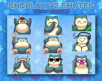 Snorlax 2 Emotes/ SnorlaxChibi/ Emotes Discord/ Emotes Twitch