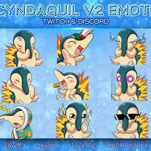 Cyndaquil v2 Emotes/ Cyndaquil Chibi/ Emotes Discord/ Emotes Twitch