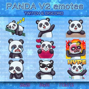 Panda Emotes/ Panda  Chibi/ Emotes Discord/ Emotes Twitch/  Emotes