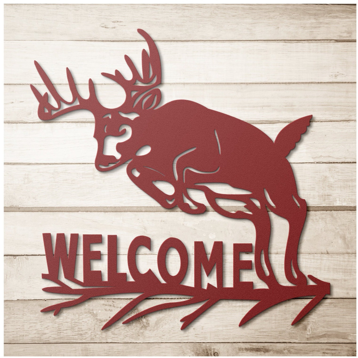 cabin decor deer wall metal art deer season, hunting deer welcome sign 