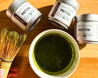 UPFLICK Organic Ceremonial Matcha USDA Green Tea First Leaves Spring Harvest Tea Caffeine Morning Tea