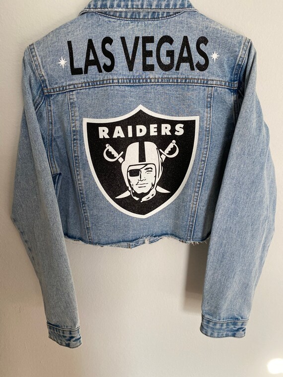 raiders jean jacket