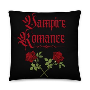 Vampire Romance Pillow, Gothic Decor, Vampire Home Decor, Dark Decor, Dark Aesthetic, Dark Fantasy