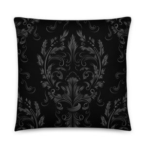 Vintage Victorian pillow, (Insert Included) damask pillow, Gothic Pillow, bedroom decor, living room decor, home decor throw pillow