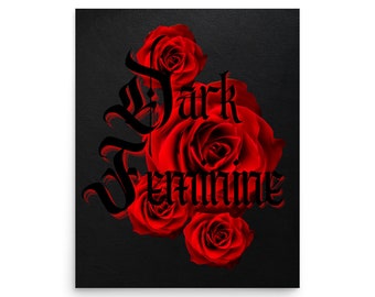 Dark Feminine Print, Dark Goddess Art, Dark Glamour, Dark Romance, Femme Fatale, Elegant Darkness, Vampire Aesthetic, gifts for her