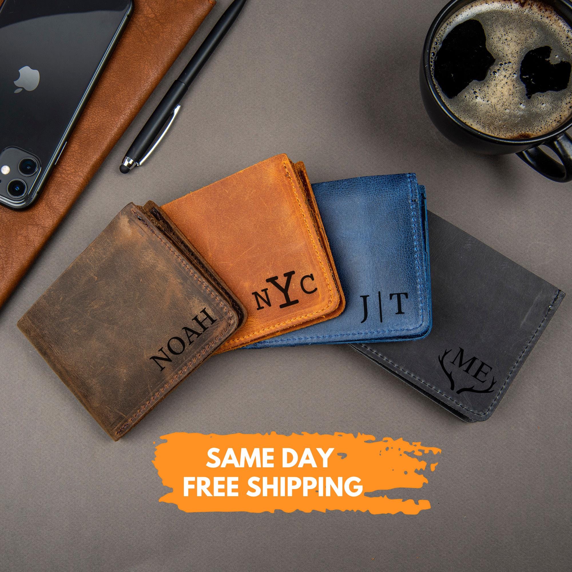 Graduation Gift, Personalized Leather Wallet, PhD, College, High School Graduation Gifts, Custom Engraved Wallet, 2026 Graduation Gifts