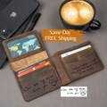 Personalized Gifts for Him, Engraved Leather Wallet for Men, Personalized Wallet, Custom Wallet, Christmas Gifts, Husband, Boyfriend, Dad