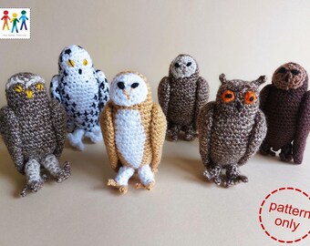Haakpatroon uil: amigurumi-dier (pdf-patroon)