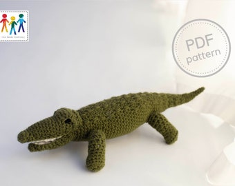 Crocodile crochet pattern, Crocodile amigurumi pattern, easy crochet pattern