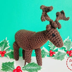 Reindeer Crochet Pattern: Easy Christmas Amigurumi Animal (PDF Pattern)