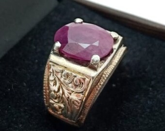 Mens Ruby Ring - Etsy