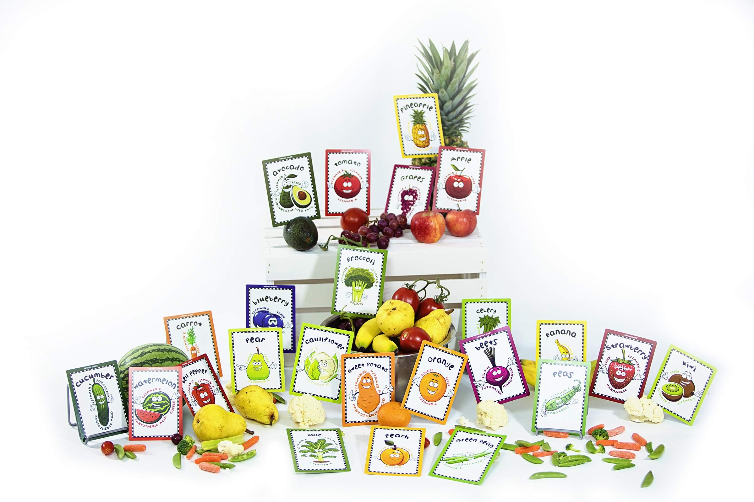 Printable Fruit and Vegetable Flash Cards for Kids - Etsy