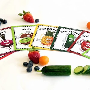 Cartes flash imprimables fruits et légumes pour enfants