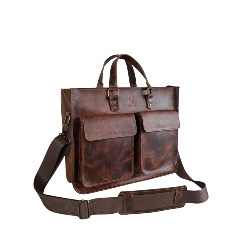 Handcrafted Full-grain Leather Boss Briefcase – Available for 13–16 ...