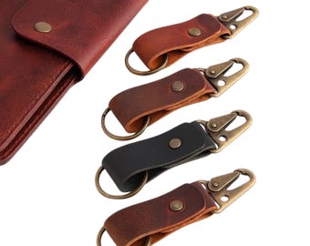 Arches Keychain: Walnut Brown Pueblo Italian Luxury Leather