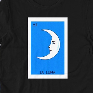 la luna loteria kaartspel bingo Unisex t-shirt met korte mouwen. Cinco de Mayo cadeau. GRATIS VERZENDING