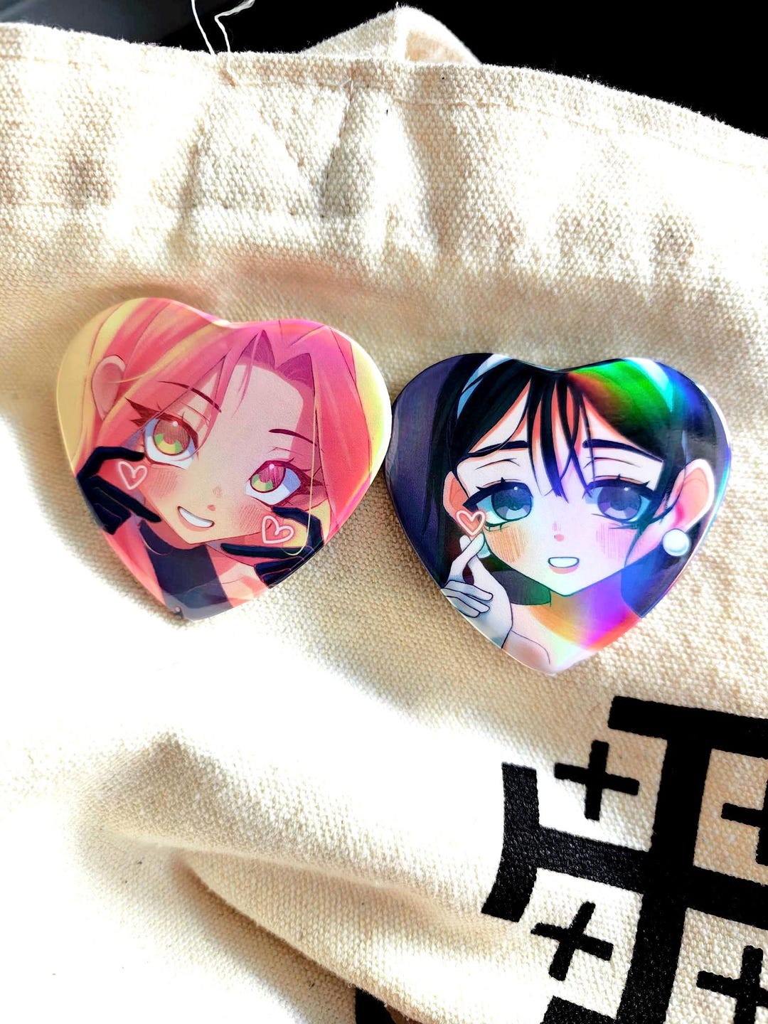 ALNST Alien Stage Mizi X Sua Holographic Heart-shaped Metal